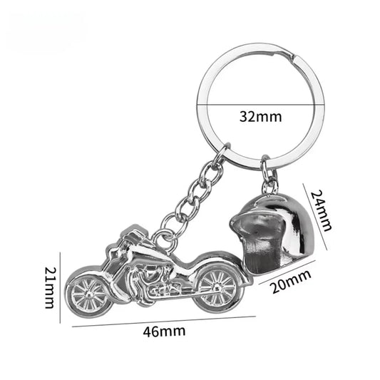 Vintage Motorcycle Riding Keychain 