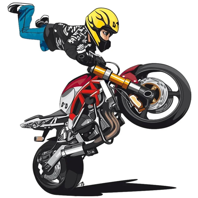 Adesivos de ação para motociclistas