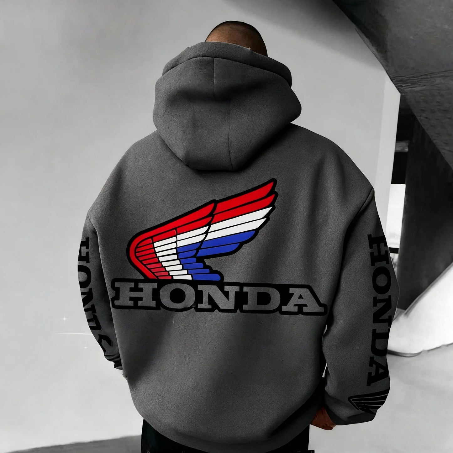 Felpa con cappuccio per appassionati di moto da uomo