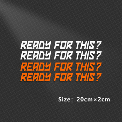 Ready to Race Motorbike Sticker 