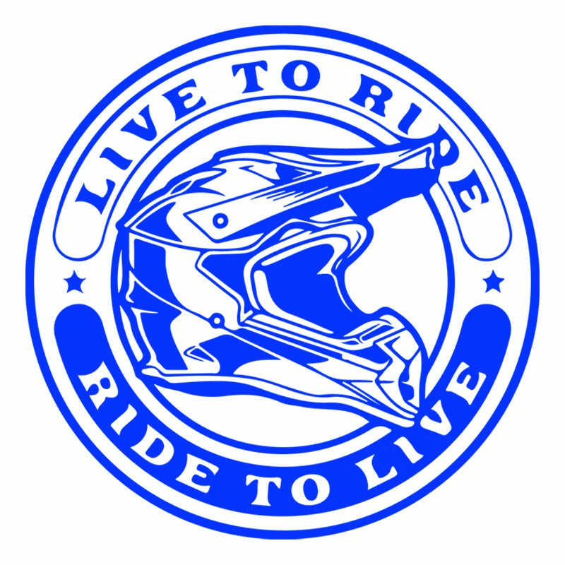 “Live to Ride, Ride to Live” Helmet Sticker 