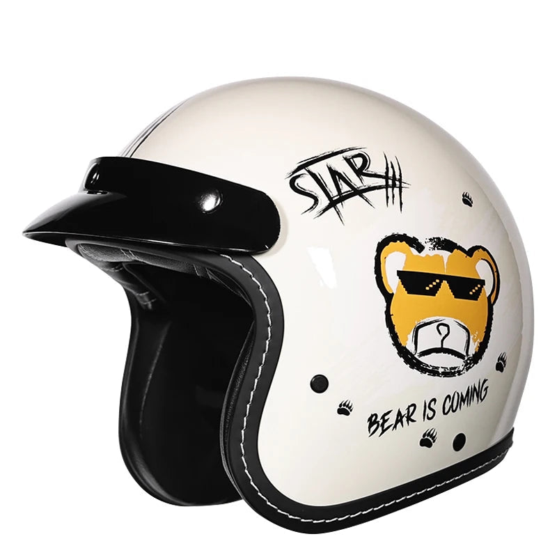 Casco de moto semiabierto 
