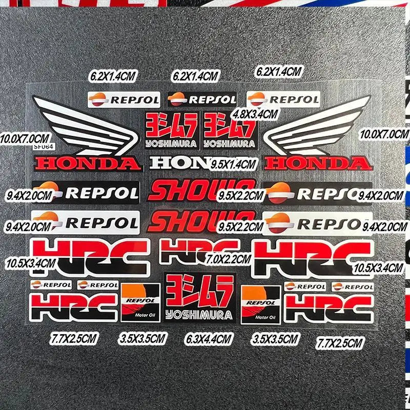Colección de calcomanías de carreras premium