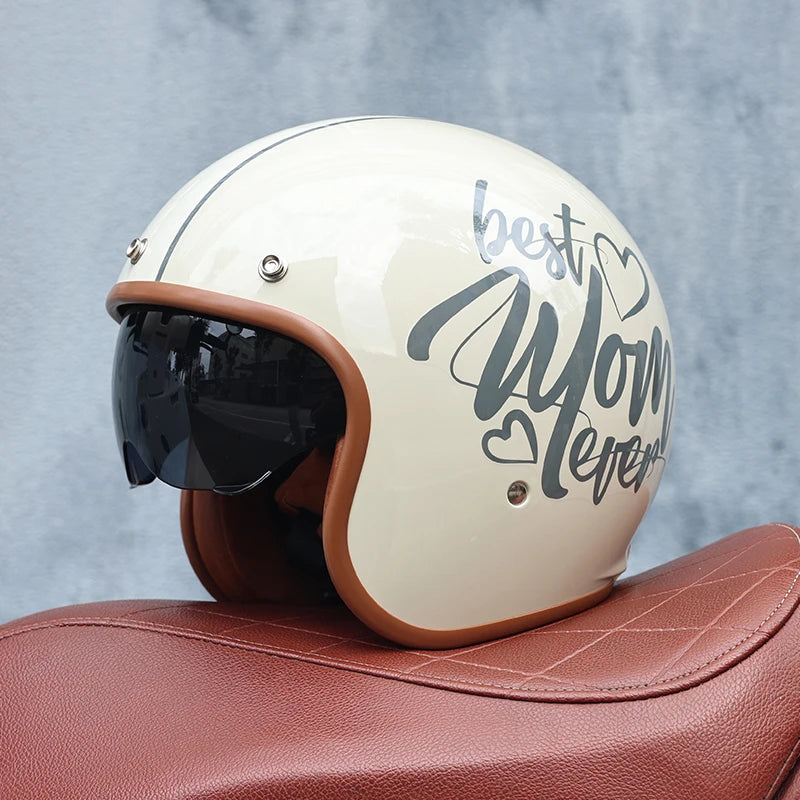 Retro Open Face Motorcycle Helmet 