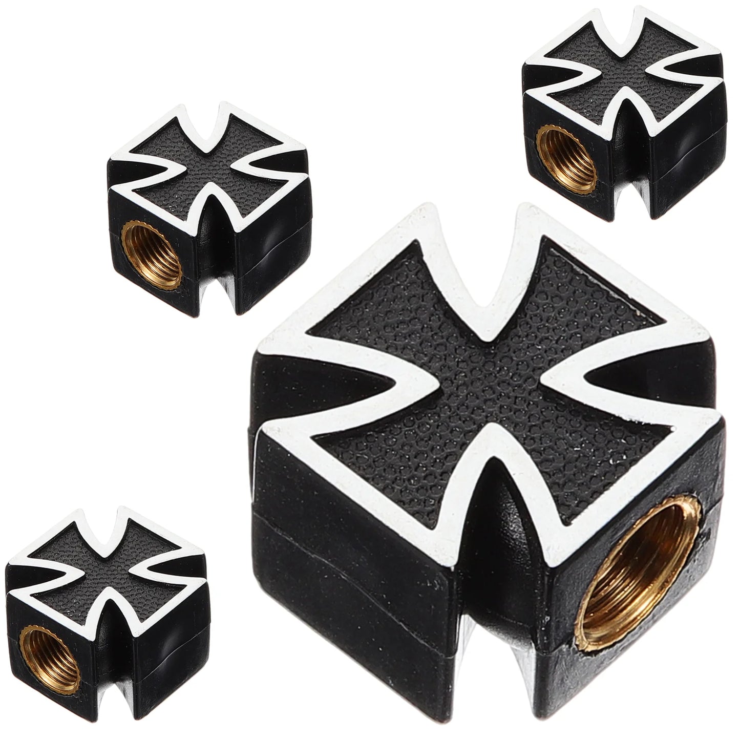 4 Pcs Cross Valve Caps 