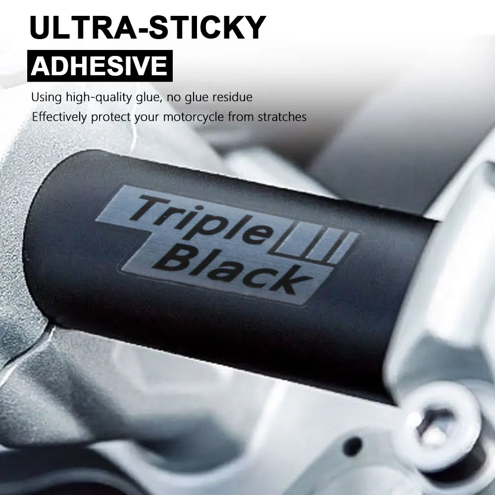 Triple Black Handlebar Protection Sticker BW