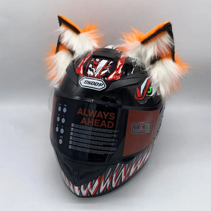 Décor de casque en peluche oreilles 