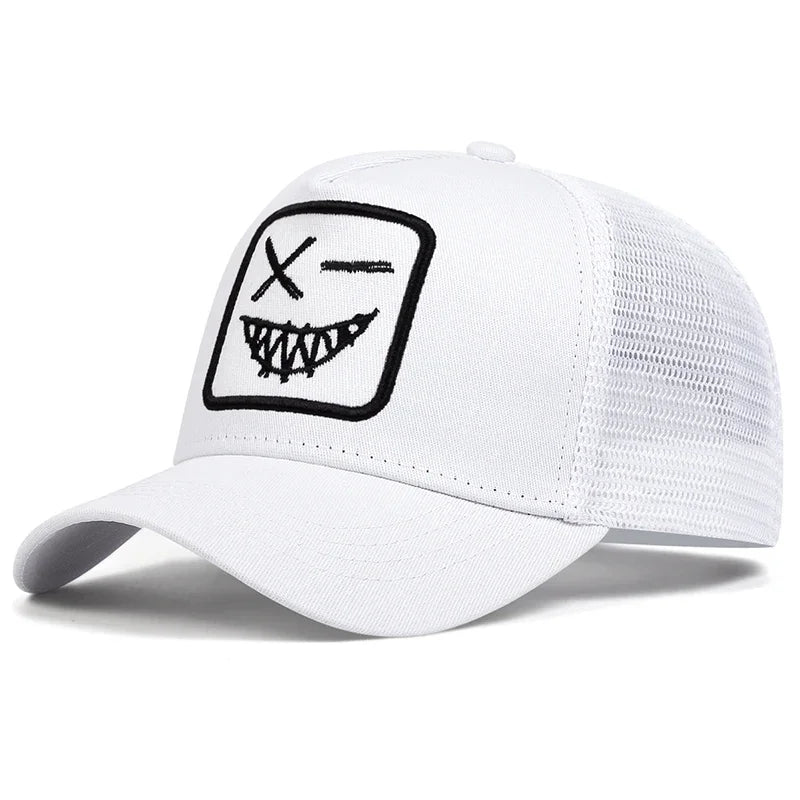 Smiling Face Cap for Motorcyclist 