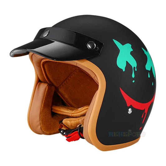 Retro Motorcycle Helmet – Classic Design 