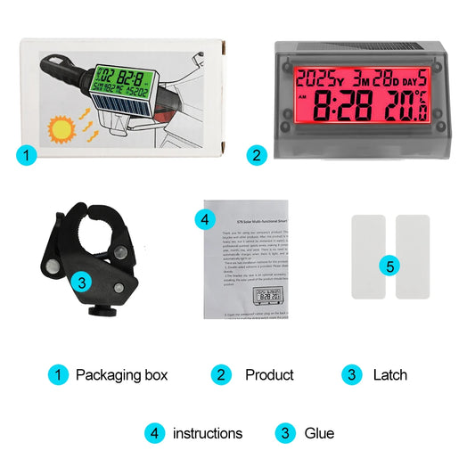 Solar Motorcycle Clock
