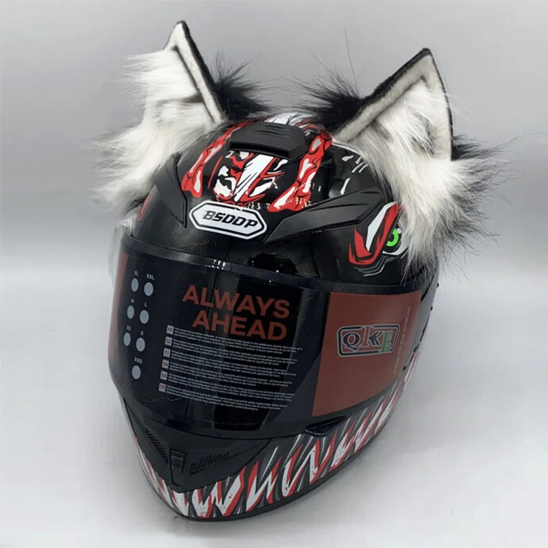 Décor de casque en peluche oreilles 
