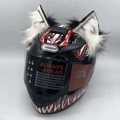 Décor de casque en peluche oreilles 
