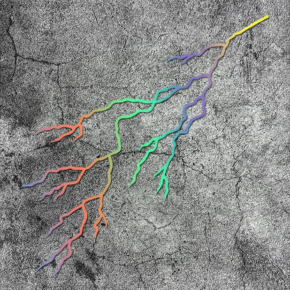 Rainbow Lightning Bolt Decals