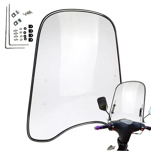 汎用バイク用大型クリアPCウインドシールド 45x42cm