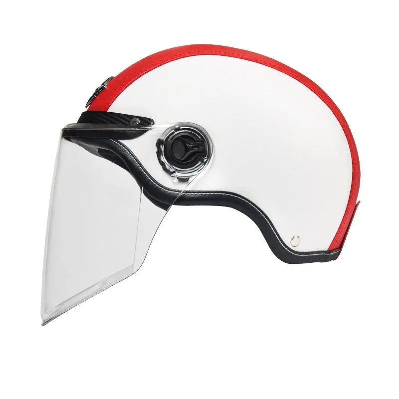 Retro Motorcycle Helmets with Bubble Lens 