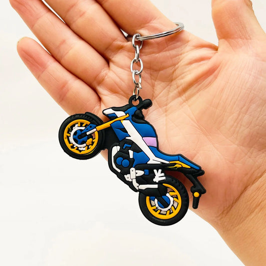 Double Sided Motorcycle Keychain