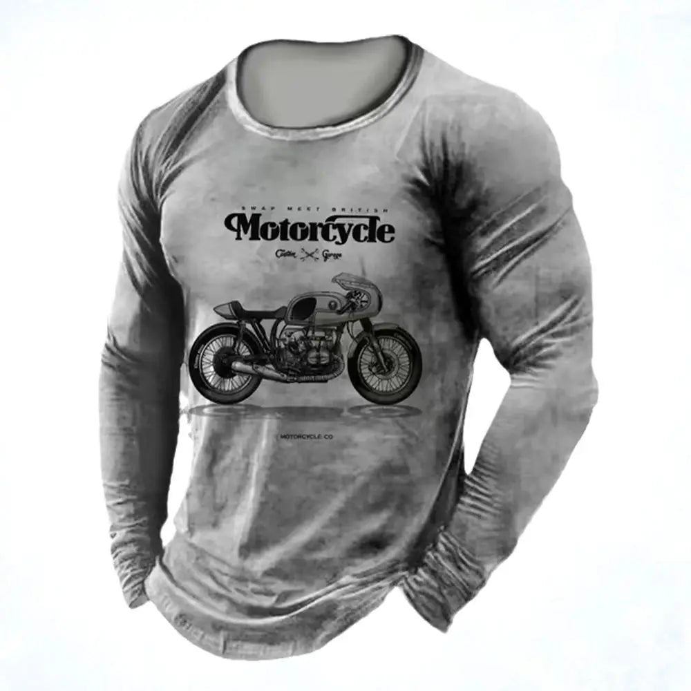 Vintage Motorcycle Long Sleeve Shirt 