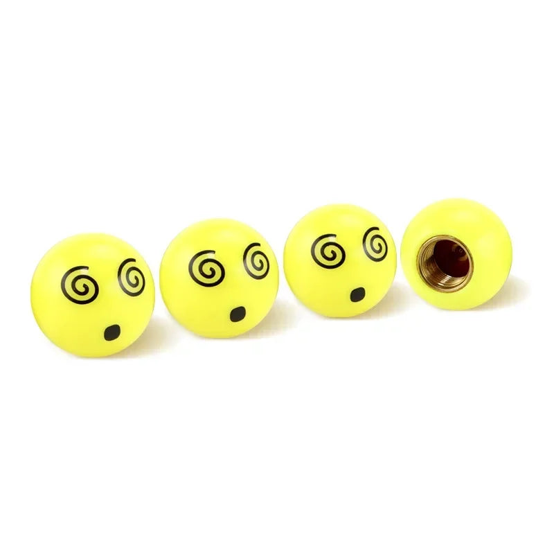 4 Pcs Tire Valve Caps – Funny & Functional 