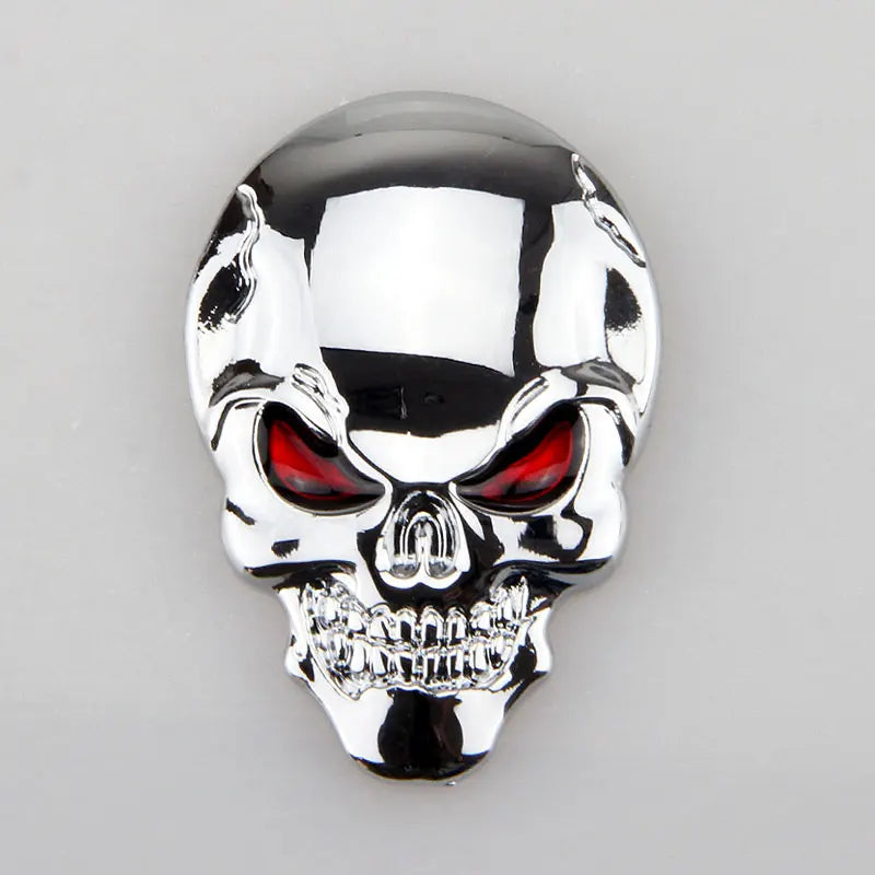 3D Metal Skull Sticker – Decorative Personality Badge for Car & Motorcycle