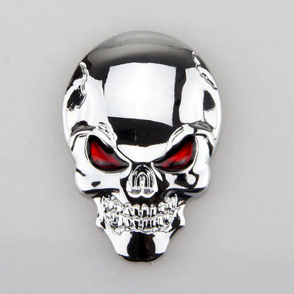 3D Metal Skull Sticker – Decorative Personality Badge for Car & Motorcycle