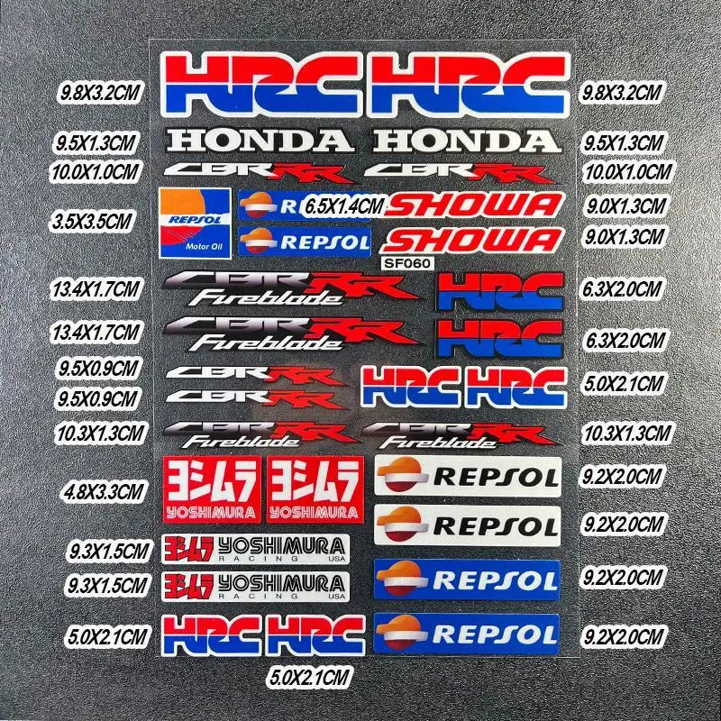 Colección de calcomanías de carreras premium