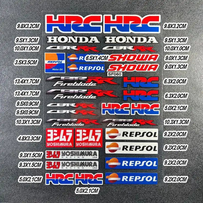 Colección de calcomanías de carreras premium