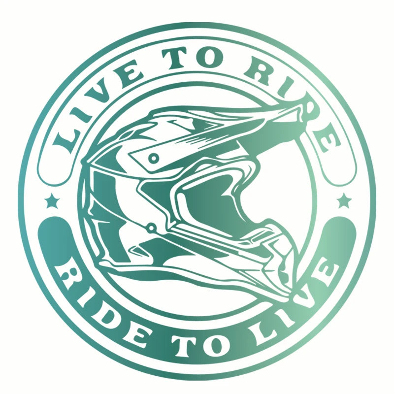 “Live to Ride, Ride to Live” Helmet Sticker 