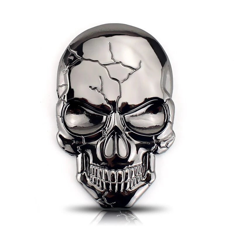 Badge di cranio fantasma metallico 