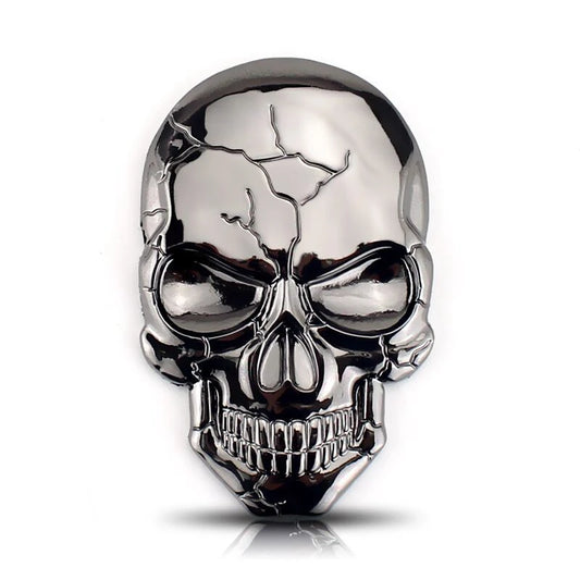 Metal Ghost Skull Badge 