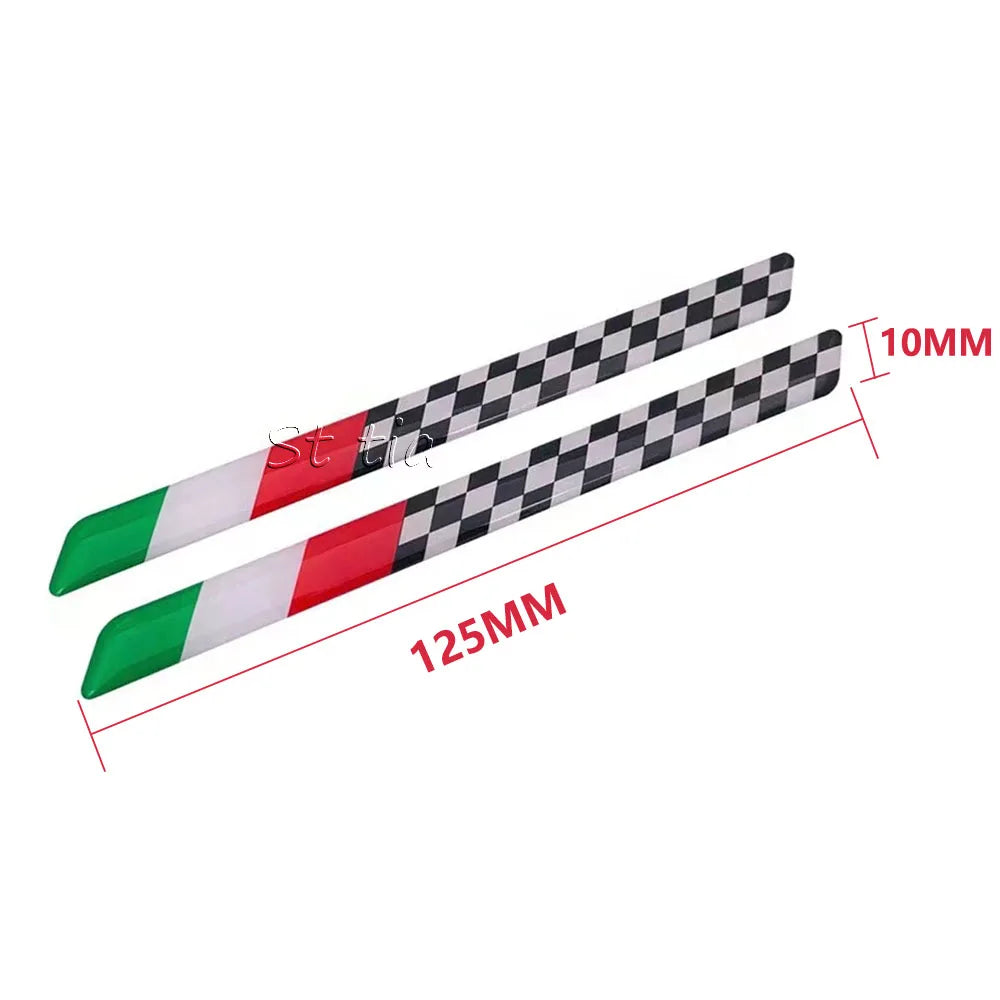 3D Reflective Italy Flag Emblem 