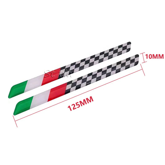 3D Reflective Italy Flag Emblem 