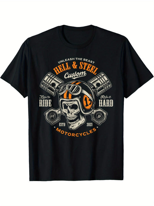 Hell & Steel Custom Motorcycle T-Shirt 