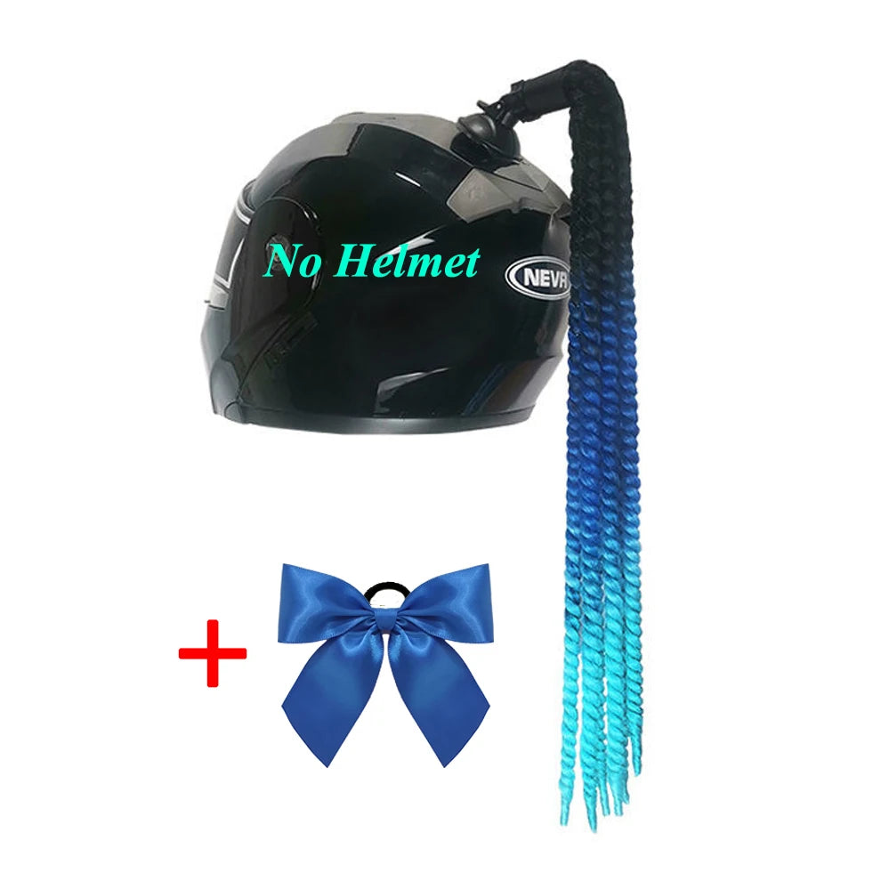 Punk Motorcycle Helmet Braids 
