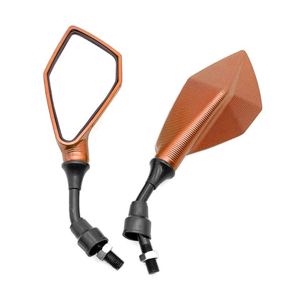 กระจกมองหลังรถจักรยานยนต์มุมกว้างปรับได้ – คู่แบบอเนกประสงค์พร้อมสกรู 10mm