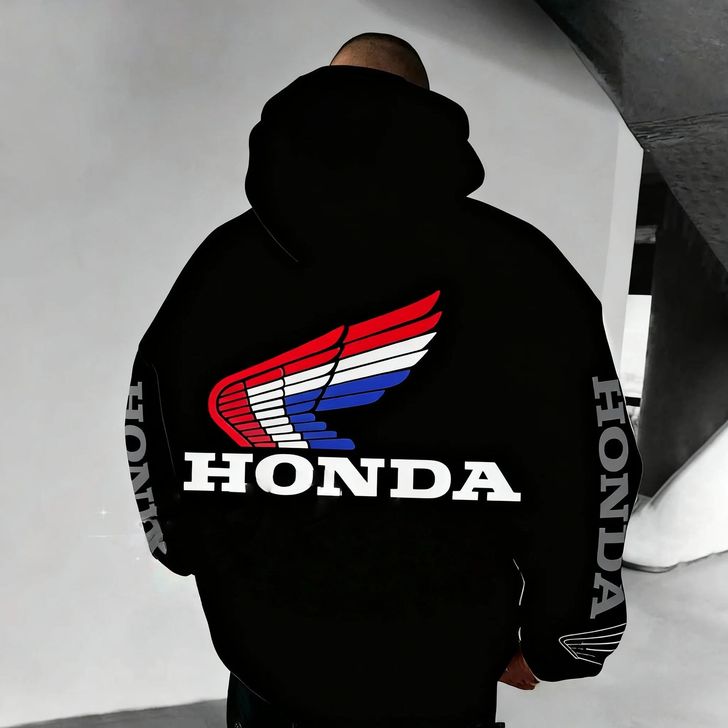 Felpa con cappuccio per appassionati di moto da uomo