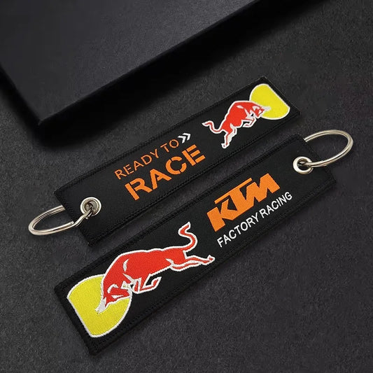 Ready to Race RB Tag Keychain 