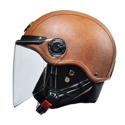 Retro Motorcycle Helmets with Bubble Lens 
