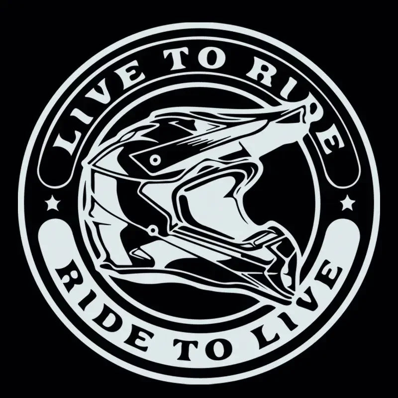 “Live to Ride, Ride to Live” Helmet Sticker 