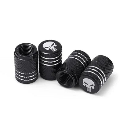 Skull Motif Tire Valve Stem Caps