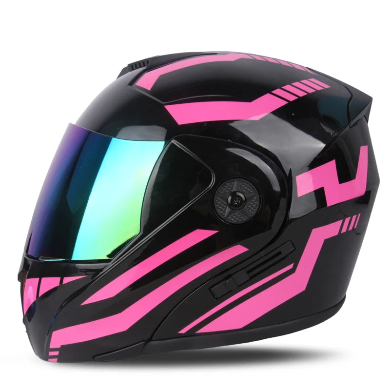 Racing Motobiker Flip-Up Helmet 