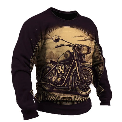 Motorcycle Vintage Long Sleeve Shirt 