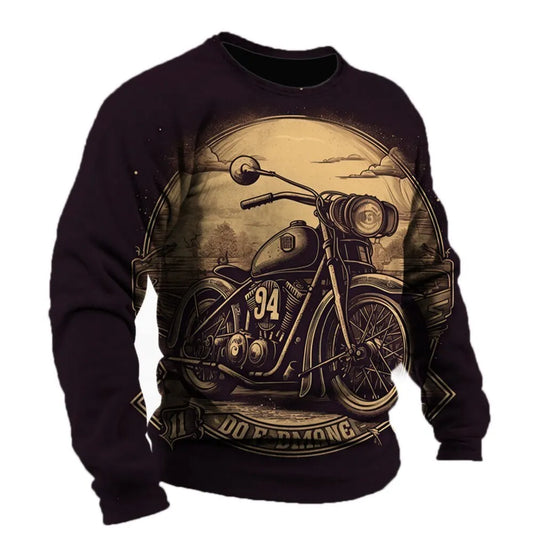 Motorcycle Vintage Long Sleeve Shirt 
