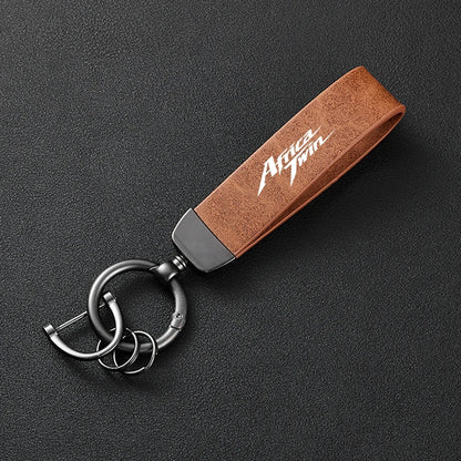 Africa Twin Leather Keychain 