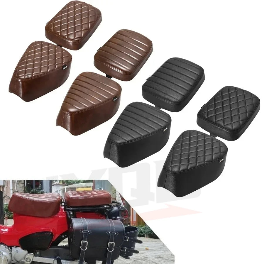 Motorcycle Front & Rear PU Leather Pillow Seat 