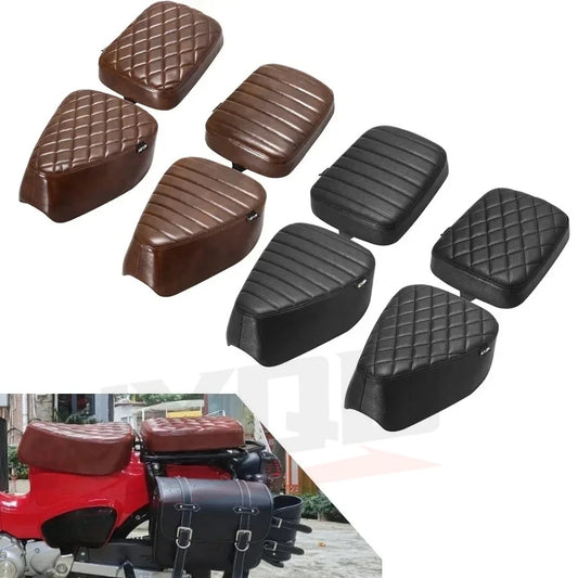 Motorcycle Front & Rear PU Leather Pillow Seat 