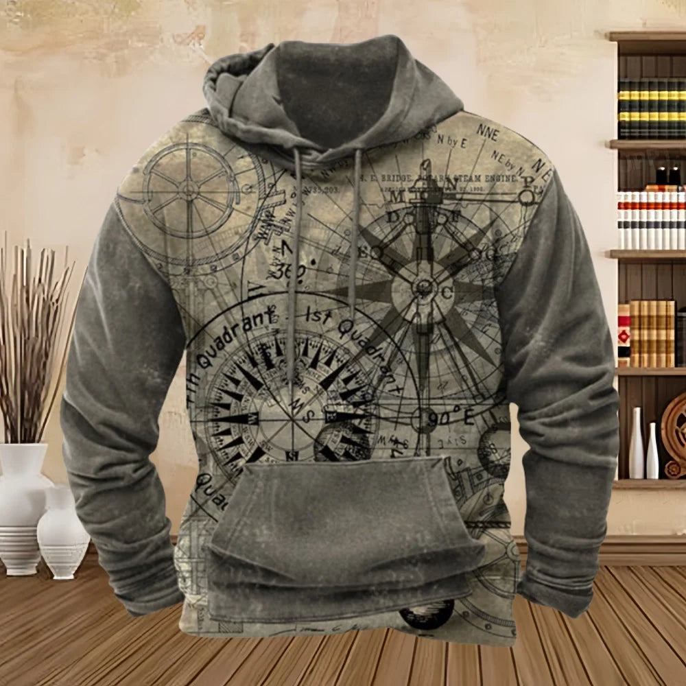Vintage Compass Hoodie 