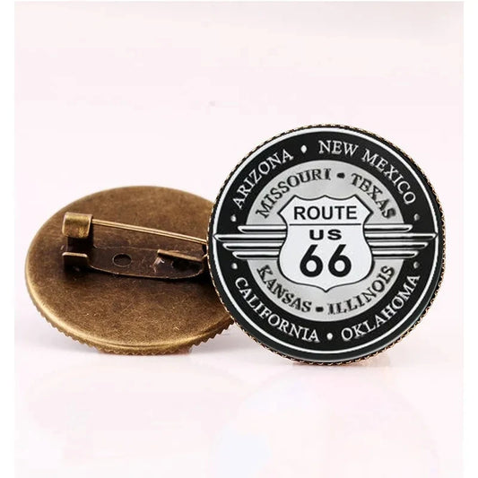 ROUTE 66 Brooch Pin – Vintage | Classic Style 