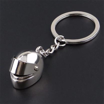 Helmet Metal Keychain 