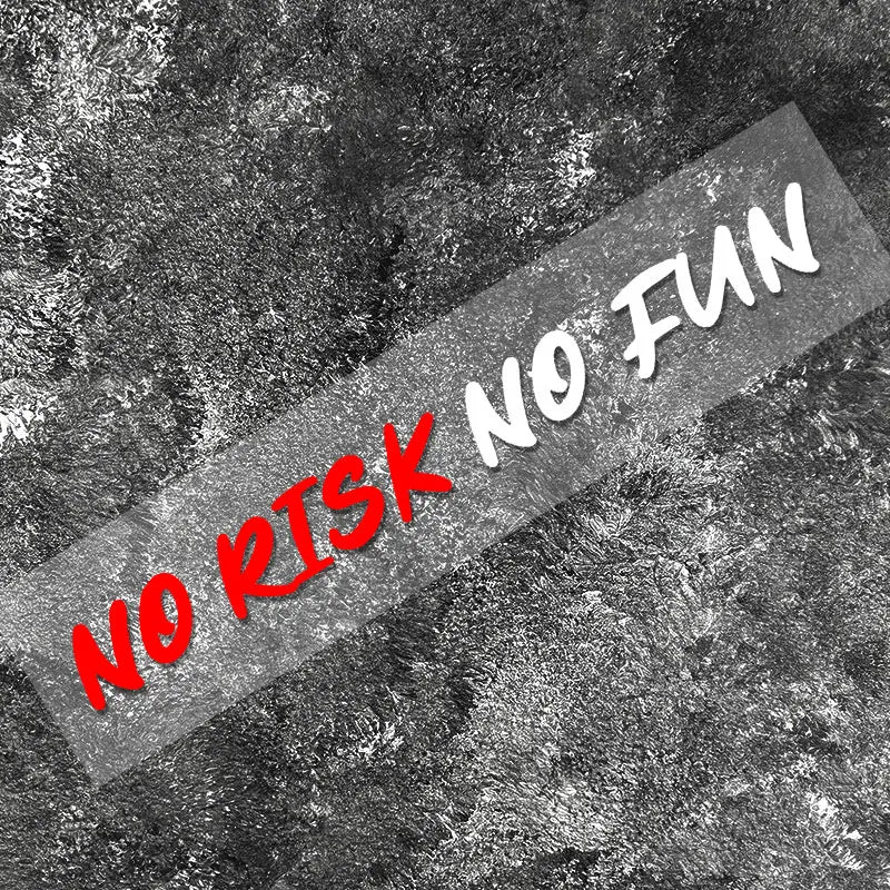 No Risk No Fun" สติ๊กเกอร์ติดหมวกกันน็อค