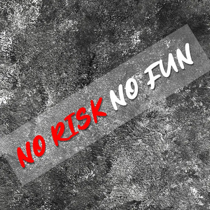 No Risk No Fun" สติ๊กเกอร์ติดหมวกกันน็อค